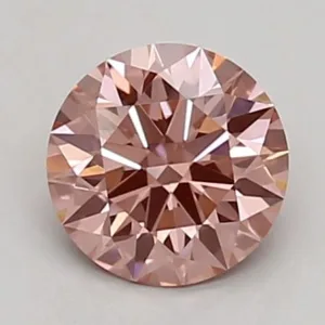 0.55 Carat Round Fancy Vivid Pink VVS2 Lab Diamond