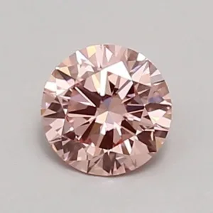 0.56 Carat Round Fancy Intense Pink VVS2 Lab Diamond