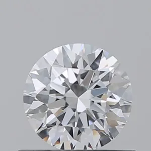 0.57 Carat Round D VVS2 Natural Diamond