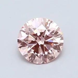 0.57 Carat Round Fancy Intense Pink VVS2 Lab Diamond