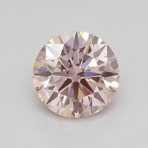 0.58 Carat Round Fancy Vivid Pink VS1 Lab Diamond