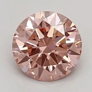 0.58 Carat Round Fancy Vivid Pink VVS2 Lab Diamond