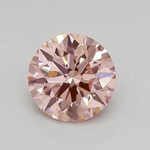 0.58 Carat Round Fancy Vivid Pink VVS2 Lab Diamond