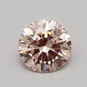 0.59 Carat Round Fancy Intense Pink VS2 Lab Diamond