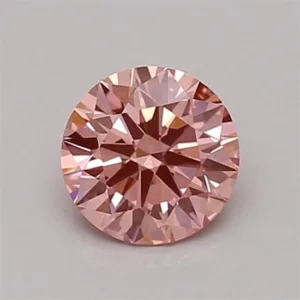 0.59 Carat Round Fancy Vivid Pink VVS2 Lab Diamond
