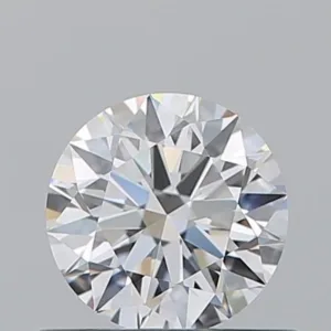0.6 Carat Round D VVS2 Natural Diamond