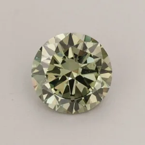 0.6 Carat Round Fancy Vivid Green VVS2 Lab Diamond