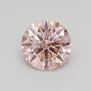 0.6 Carat Round Fancy Vivid Pink VS2 Lab Diamond