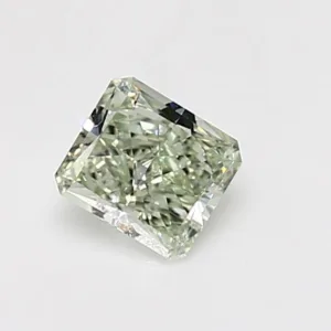 0.61 Carat Radiant Fancy Light Green VS2 Natural Diamond