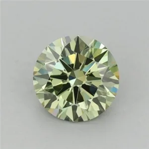 0.61 Carat Round Fancy Vivid Green VS1 Lab Diamond