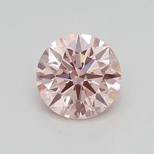 0.61 Carat Round Fancy Vivid Pink VVS2 Lab Diamond