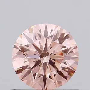 0.62 Carat Round Fancy Vivid Pink VS1 Lab Diamond