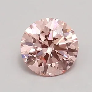 0.63 Carat Round Fancy Intense Pink VS1 Lab Diamond