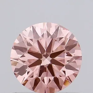 0.63 Carat Round Fancy Vivid Pink SI1 Lab Diamond