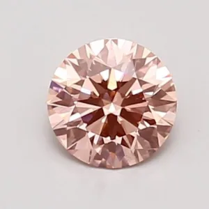 0.63 Carat Round Fancy Vivid Pink VS1 Lab Diamond