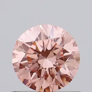 0.63 Carat Round Fancy Vivid Pink VS2 Lab Diamond