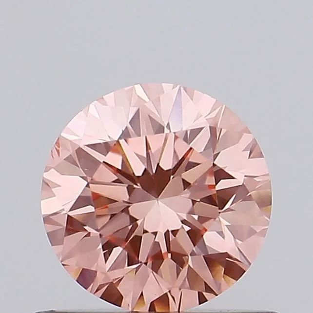 0.63 Carat Round Fancy Vivid Pink VS2 Lab Diamond 1 0.63 Carat Round Fancy Vivid Pink VS2 Lab Diamond