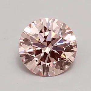 0.64 Carat Round Fancy Intense Pink VVS2 Lab Diamond