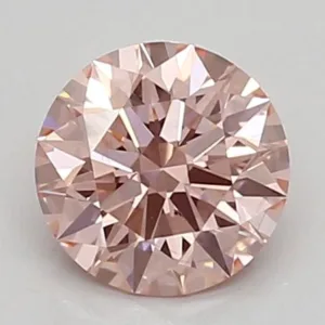 0.65 Carat Round Fancy Intense Pink VS1 Lab Diamond