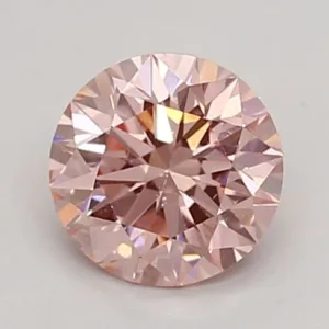 0.65 Carat Round Fancy Intense Pink VS1 Lab Diamond
