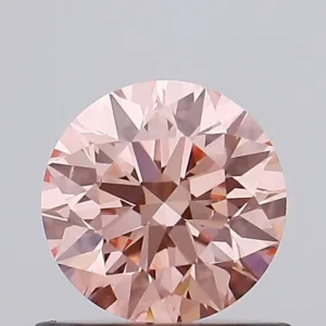 0.65 Carat Round Fancy Vivid Pink VS2 Lab Diamond