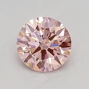 0.65 Carat Round Fancy Vivid Pink VVS2 Lab Diamond