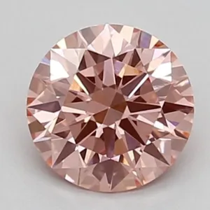 0.66 Carat Round Fancy Vivid Pink VVS2 Lab Diamond
