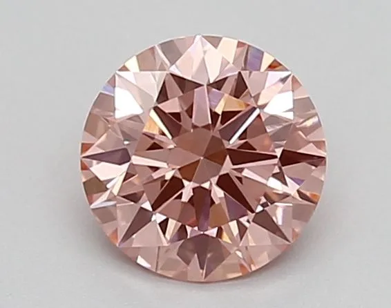 0.66 Carat Round Fancy Vivid Pink VVS2 Lab Diamond 1 0.66 Carat Round Fancy Vivid Pink VVS2 Lab Diamond