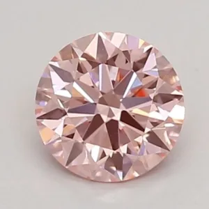 0.67 Carat Round Fancy Intense Pink VS1 Lab Diamond