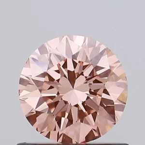 0.67 Carat Round Fancy Vivid Pink VS1 Lab Diamond