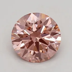 0.7 Carat Round Fancy Vivid Pink VVS2 Lab Diamond