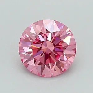 0.7 Carat Round Fancy Vivid Pink VVS2 Lab Diamond