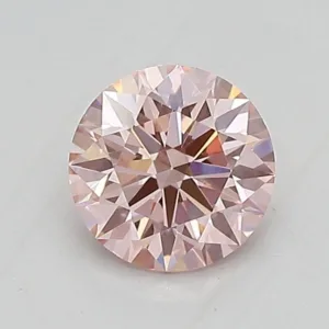 0.71 Carat Round Fancy Intense Pink VVS2 Lab Diamond