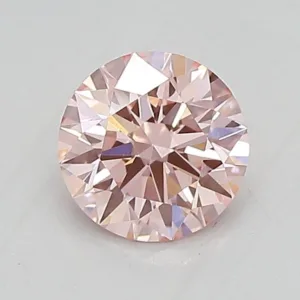 0.72 Carat Round Fancy Intense Pink VVS2 Lab Diamond