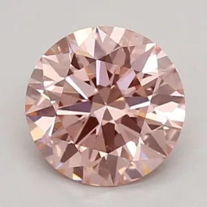 0.79 Carat Round Fancy Intense Pink VS1 Lab Diamond