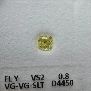 0.8 Carat Cushion Modified Yellow SI1 Natural Diamond