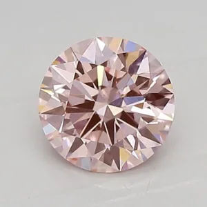 0.8 Carat Round Fancy Intense Pink VS2 Lab Diamond