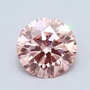 0.8 Carat Round Fancy Intense Pink VS2 Lab Diamond