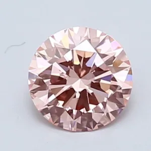 0.85 Carat Round Fancy Vivid Pink VVS2 Lab Diamond