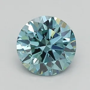 0.86 Carat Round Fancy Vivid Green VVS2 Lab Diamond