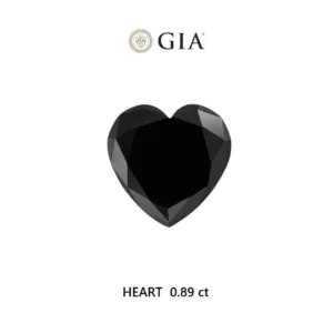 0.88 Carat Heart Black Natural Diamond