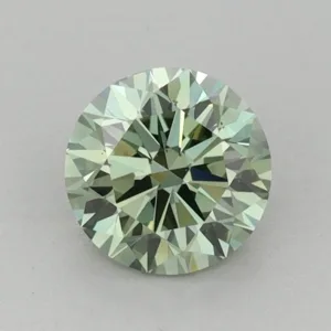 0.9 Carat Round Fancy Vivid Green VS2 Lab Diamond
