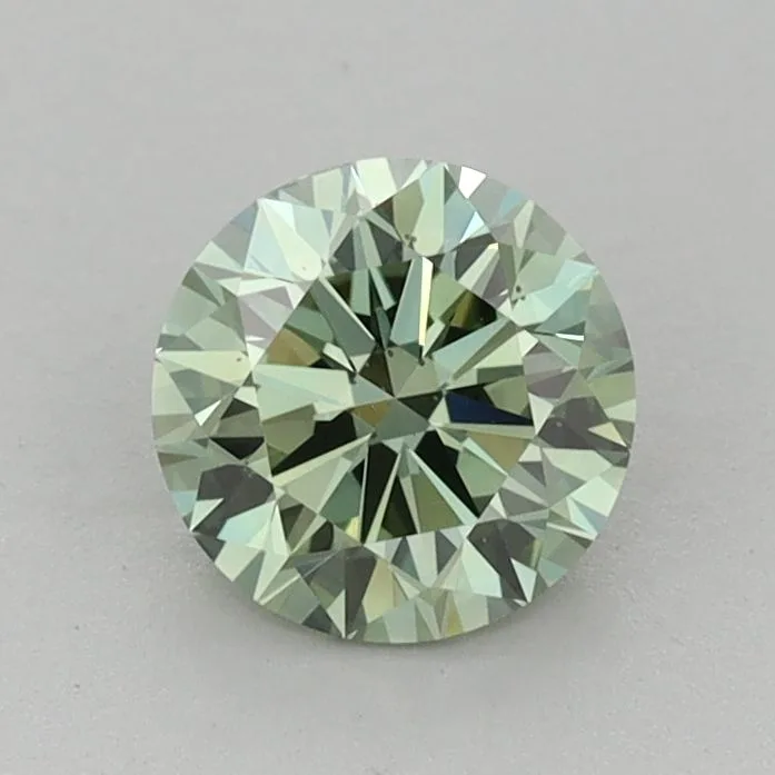 0.9 Carat Round Fancy Vivid Green VS2 Lab Diamond 1 0.9 Carat Round Fancy Vivid Green VS2 Lab Diamond