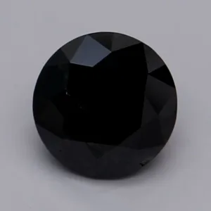 0.97 Carat Round Fancy Black Natural Diamond