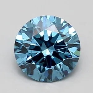 0.97 Carat Round Fancy Vivid Blue VS2 Lab Diamond