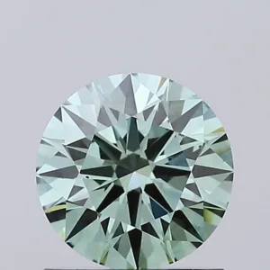 0.98 Carat Round Fancy Vivid Green VS2 Lab Diamond