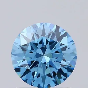 0.99 Carat Round Fancy Vivid Blue VS1 Lab Diamond