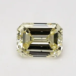 1 Carat Emerald Fancy Light Yellow SI1 Natural Diamond