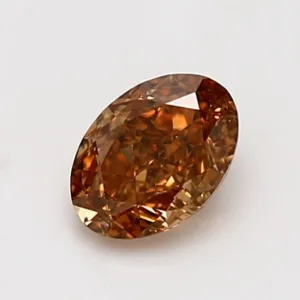 1 Carat Oval Fancy Deep Orange VS1 Natural Diamond