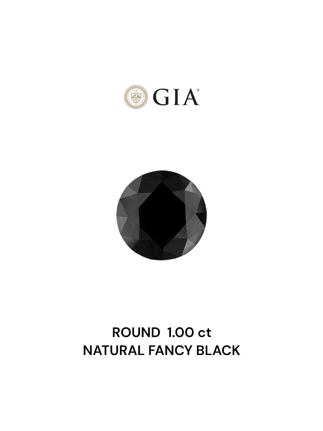 1 Carat Round Fancy Black VVS2 Natural Diamond 1 1 Carat Round Fancy Black VVS2 Natural Diamond
